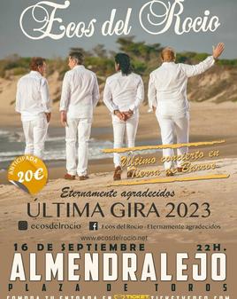 Cartel del concierto que ofrecerán en Almendralejo.