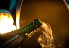 Descorche de una botella de cava