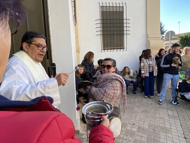 Perros, gatos, pájaros y conejos pasaron por la cola para ser bendecidos