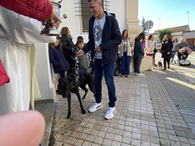 Perros, gatos, pájaros y conejos pasaron por la cola para ser bendecidos