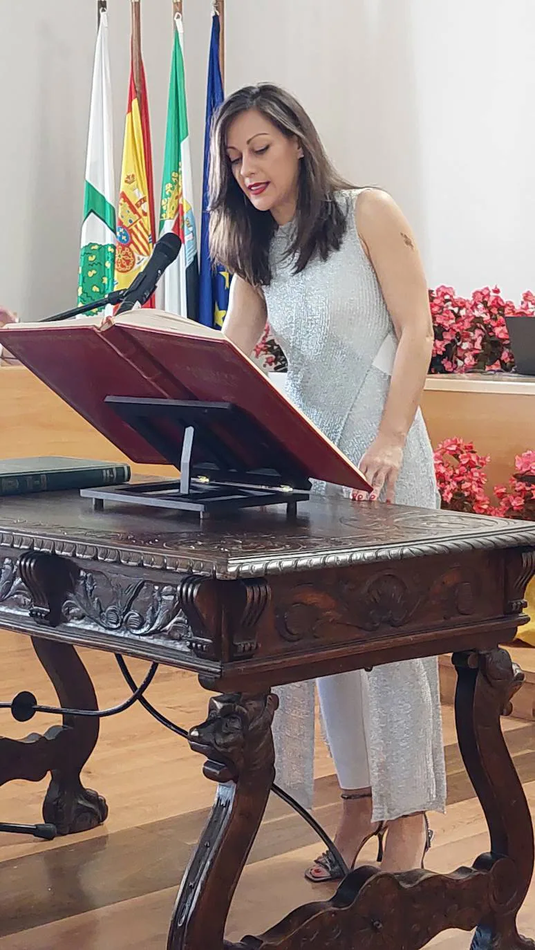 Gemma Martínez el día de la toma de posesión como concejala