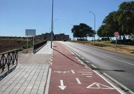 Carril bici en la zona de Cantalgallo