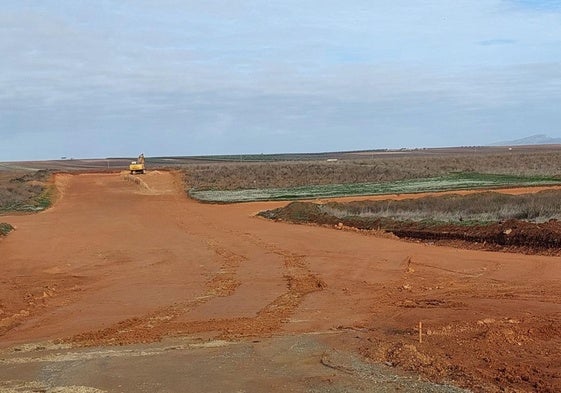 Estado de las obras de ampliación del polígono un año después de su inicio