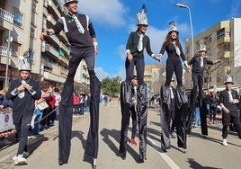 Un momento del desfile escolar celebrado en la edición anterior