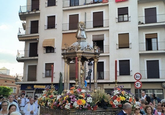 Momento de la salida de la procesión del Corpus del pasado año