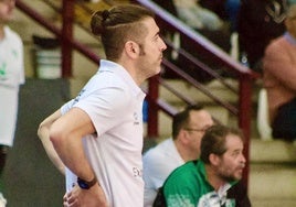 Antonio Morán en un partido de la pasada temporada