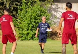 Cisqui durante uno de los entrenamientos de esta pretemporada
