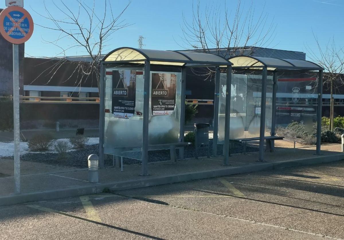 Parada principal situada a las puertas del Hospital Tierra de Barros
