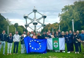 Una de las imagenes que ha dejado la visita de los empresarios a la UE