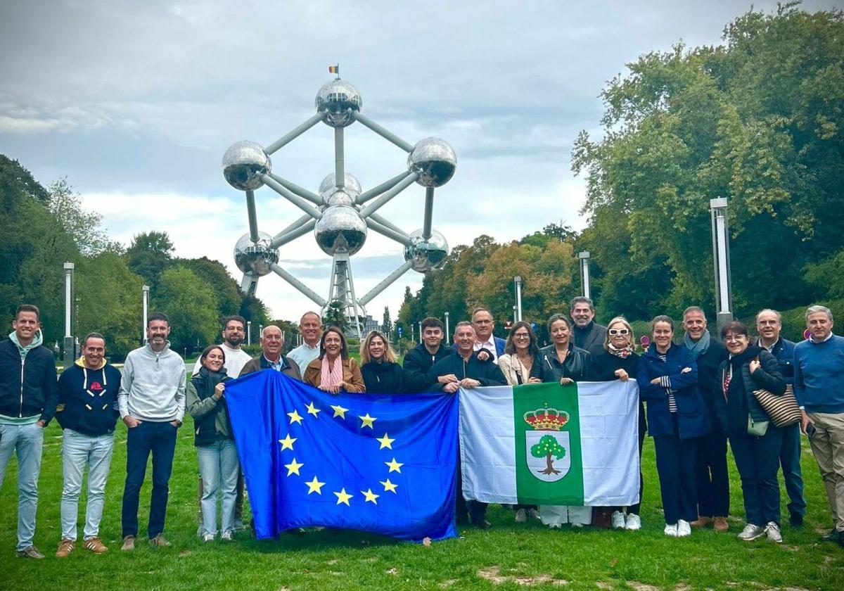 Una de las imagenes que ha dejado la visita de los empresarios a la UE