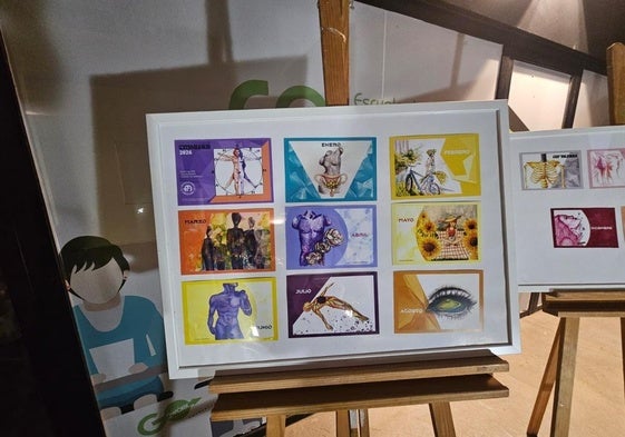 Una muestra de los dibujos que ilustran el calendario solidario