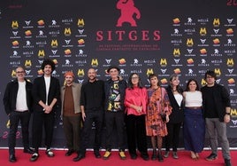 Parte del equipo antes del estreno de la película en el festival de Sitges