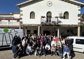 Una imagen de la entrega de los alimentos recogidos el pasado año