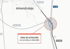 Detalle del lugar en el que se ejecutarán los trabajos de construcción de la nueva rotonda