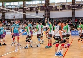 Imagen de uno de los partidos disputados por el CV Almendralejo en la cita de 2025