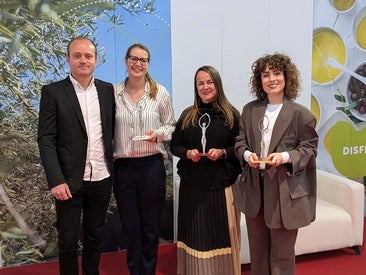 Los galardonados ayer con los premios que entrega la organización cada año