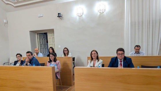 Grupo Municipal Socialista durante el pleno de esta semana