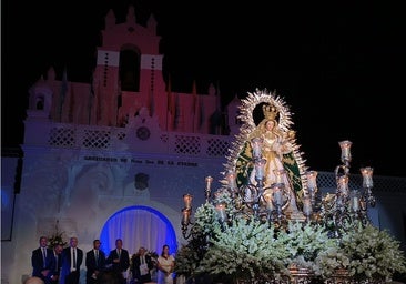 La Virgen de la Piedad, junto a su Santuario, durante el acto central del año 2024