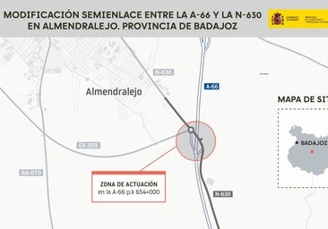 Lugar de ejecución del proyecto en la A-66