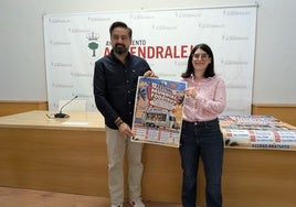 Salazar, junto a la concejala de Festejos, tras la presentación