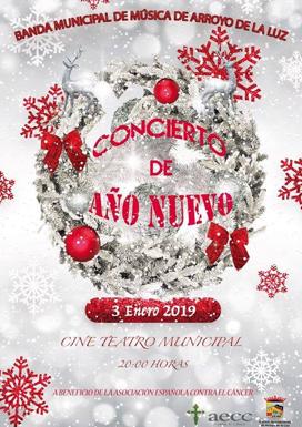 La Banda Municipal de Música de Arroyo de la Luz ofrece su primer concierto de año nuevo el próximo jueves