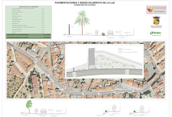Esta primavera se acometerán 3 importantes obras en Arroyo de la Luz