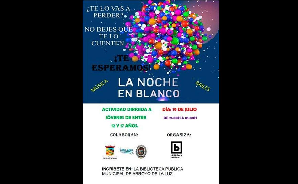 La Biblioteca de Arroyo de la Luz prepara la Noche en Blanco