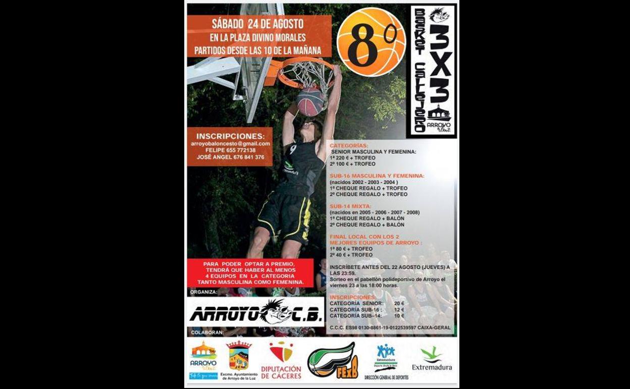 Últimos días para inscribirse en el torneo Basket Callejero 3x3 de Arroyo de la Luz
