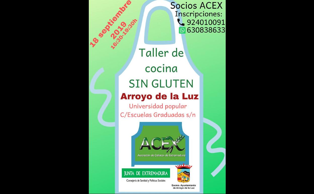 Taller de Cocina Sin Gluten en Arroyo de la Luz