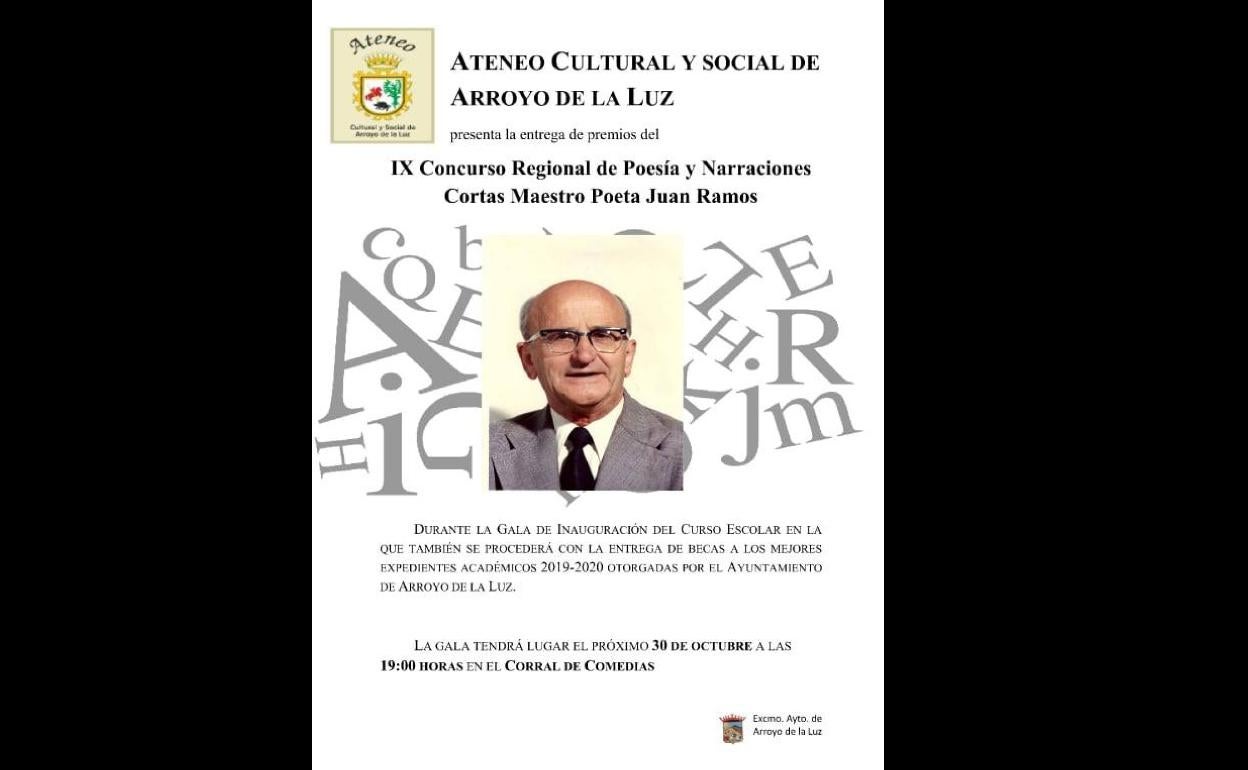 El Ateneo Social y Cultural de Arroyo de la Luz entrega los premios del IX Concurso Literario Juan Ramos