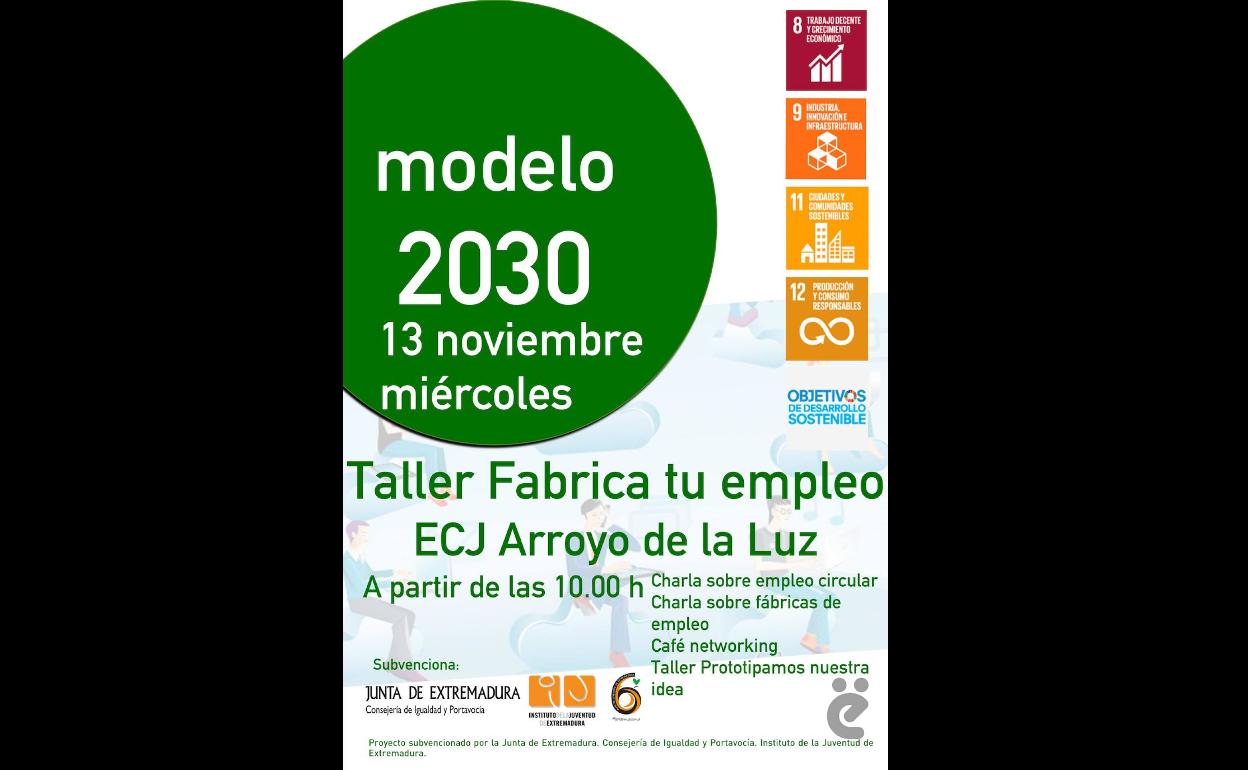 El ECJ de Arroyo de la Luz acoge el taller 'Fabrica tu empleo Modelo 2030'