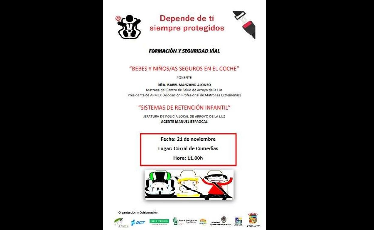 Jornada de educación vial en el Corral de Comedias de Arroyo de la Luz
