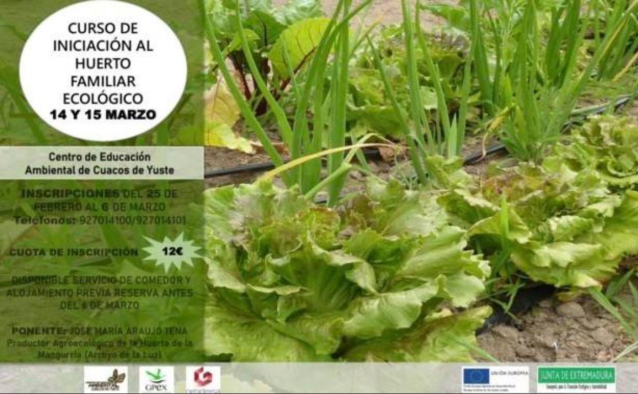 'La Mangurria', huerta ecológica de Arroyo de la Luz, participa en el curso Iniciación al Huerto Familiar Ecológico en Cuacos de Yuste