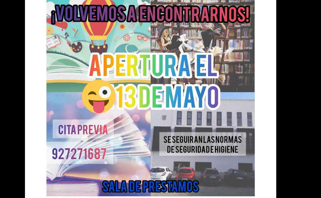 El miércoles, la biblioteca volverá a realizar préstamos de libros