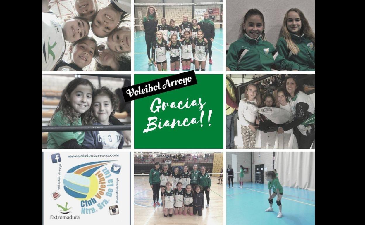 El voleibol arroyano despedía ayer a una de sus jugadoras
