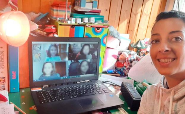 Una de las clases de lenguaje musical. 