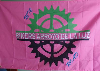 Imagen secundaria 1 - Grupo completo y debajo la bandera del club arroyano. 