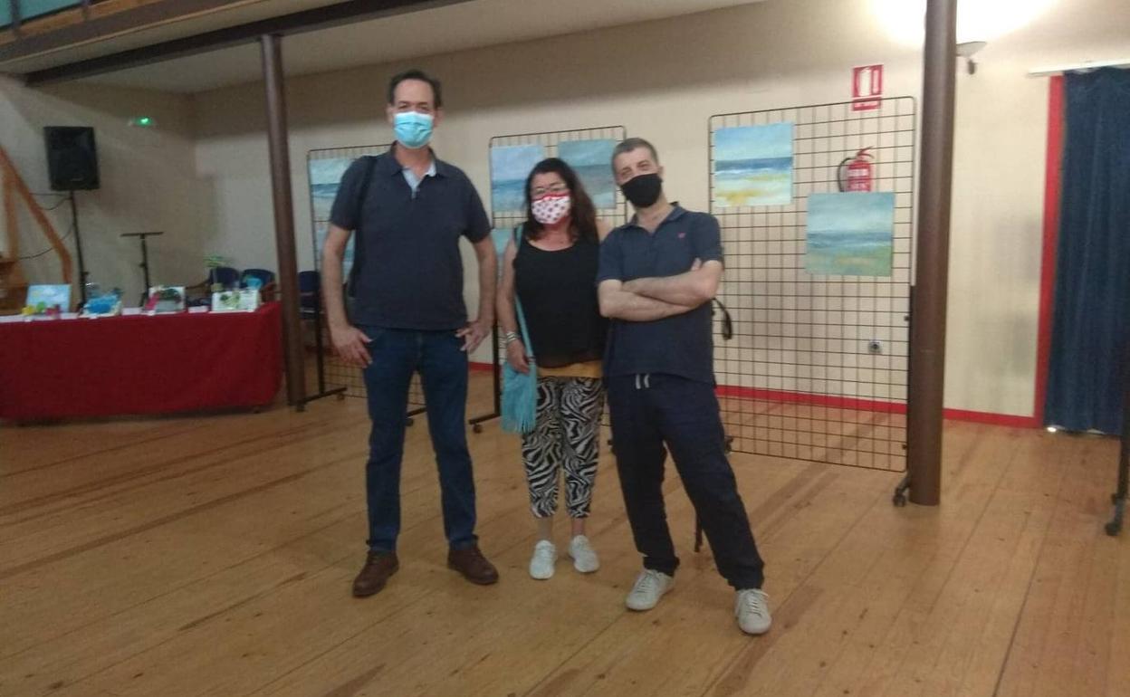 Autores de la exposición; Paco Franco, Petra Galán y Rafael Quintero. 