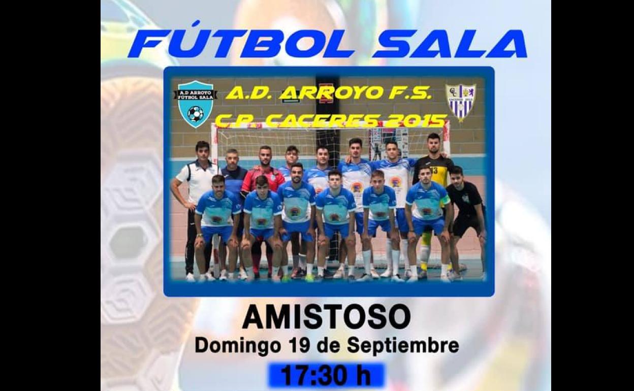 El Arroyo FS recibe al CP Cáceres 2015 para el tercer partido de pretemporada