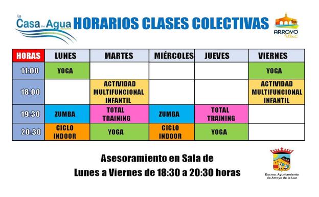 Imagen principal - La Casa del Agua vuelve a ofrecer clases colectivas y asesoramiento en sala