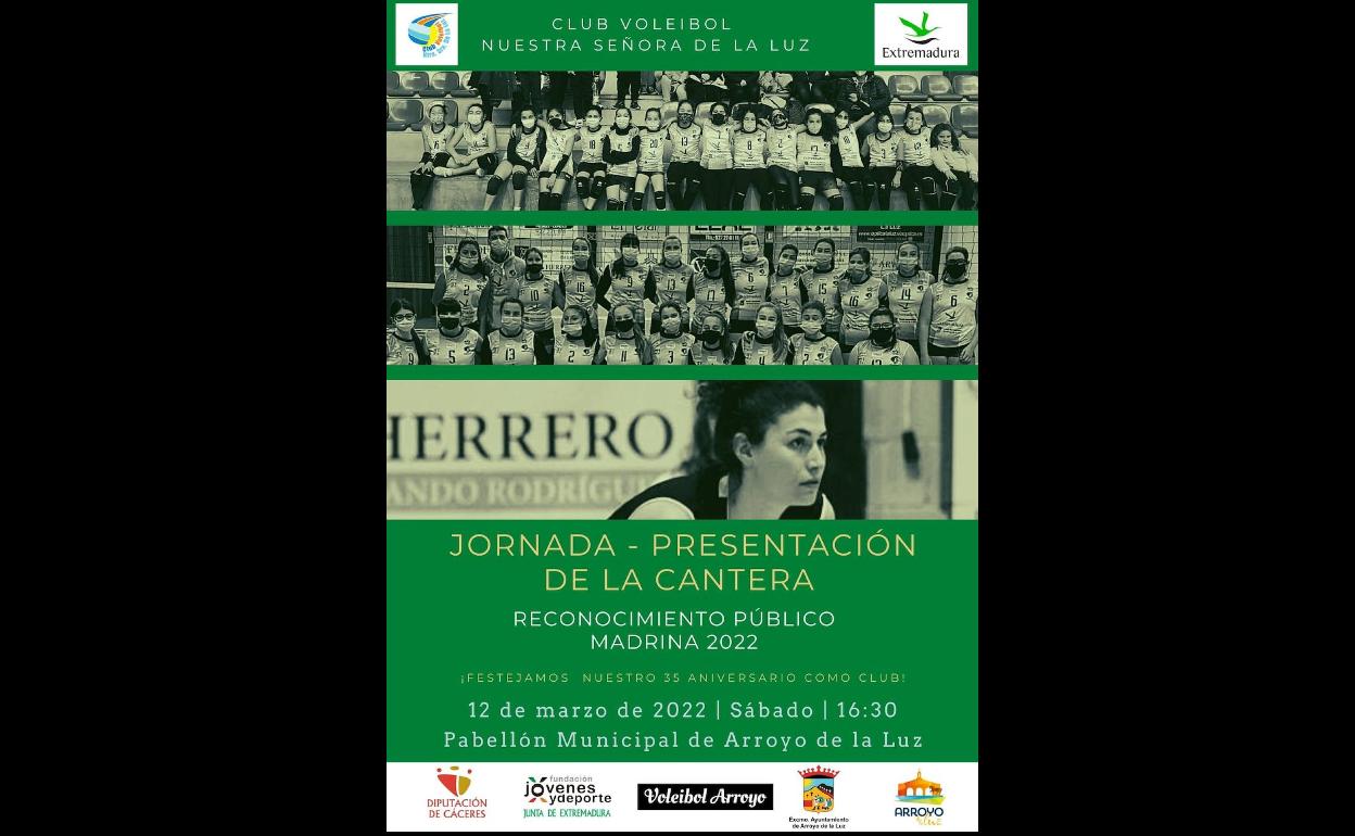 El club de voleibol arroyano prepara la Presentación de la Cantera y de la Madrina 2022