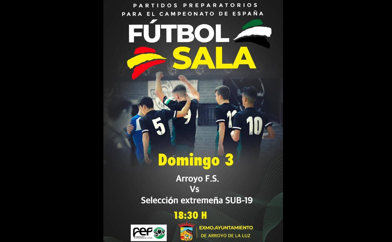 El Arroyo FS se enfrenta a los juveniles de la Federación Extremeña de Fútbol en un partido amistoso