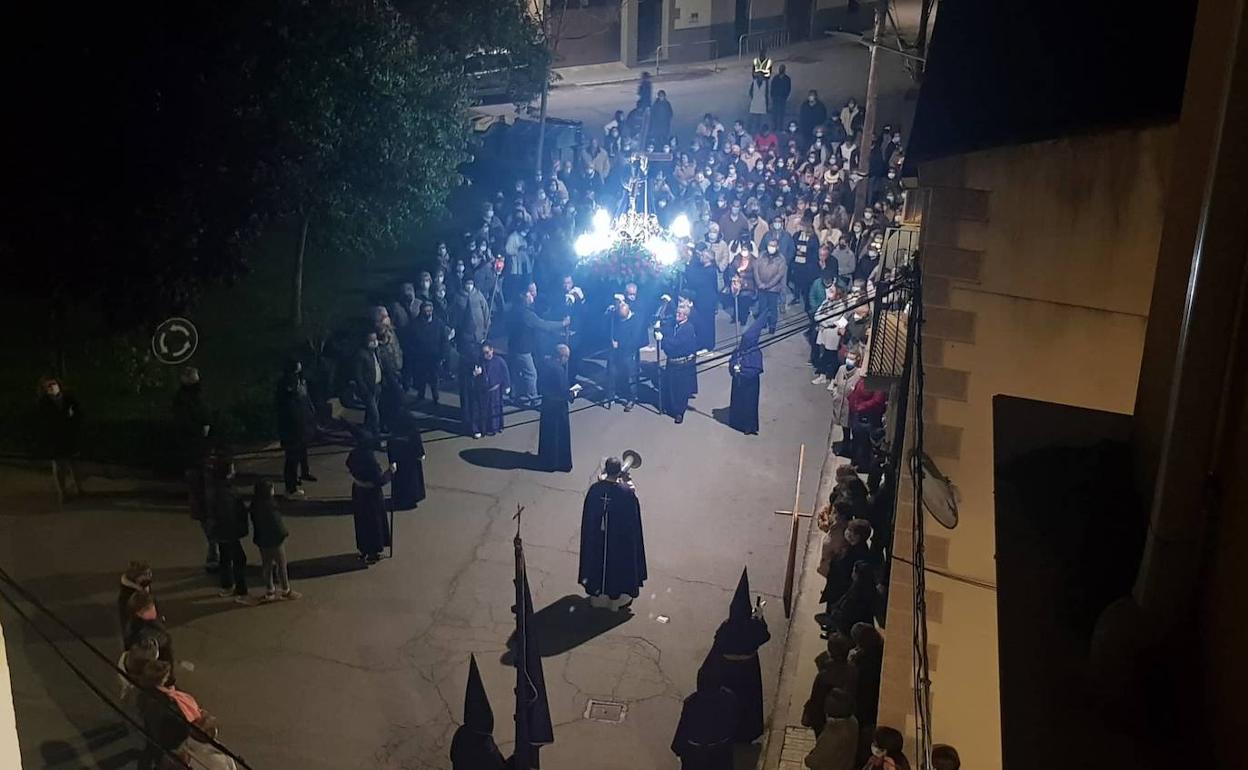 Imagen del Nazareno durante la procesión del Miércoles Santo. 