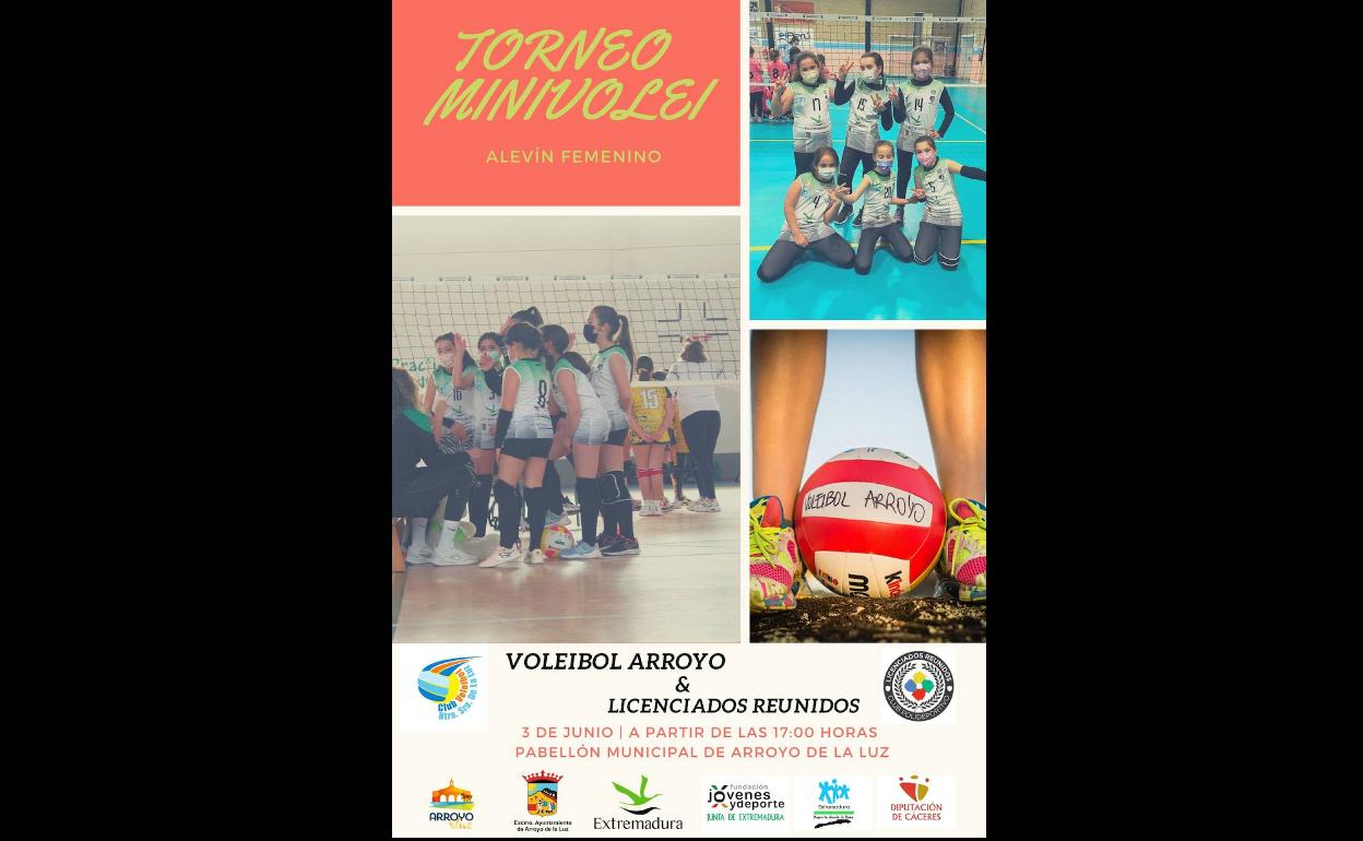 Torneo de Minivolei en el pabellón de Arroyo de la Luz