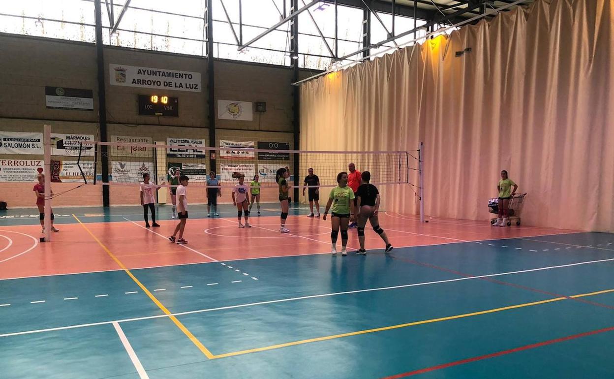 Uno de los partidos jugados frente a familiares y amigos. 