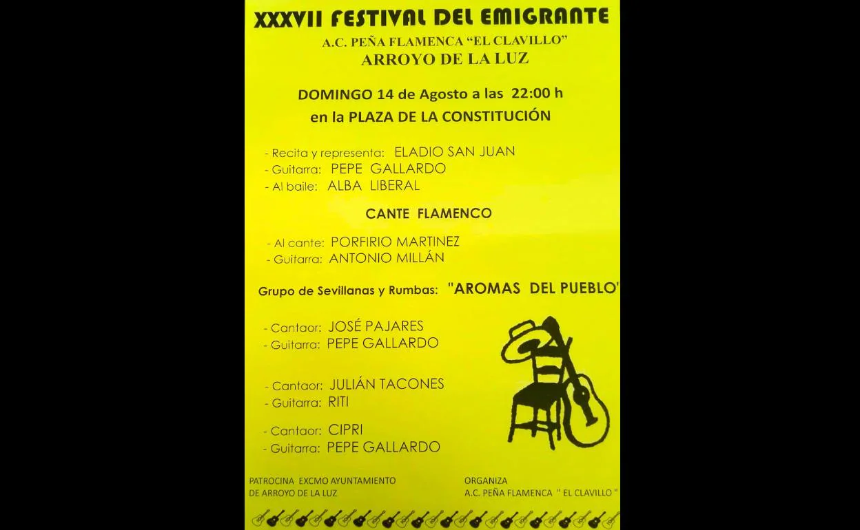 Arroyo de la Luz celebra el XXXVII Festival Flamenco del Emigrante 