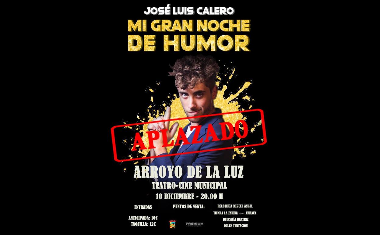 Aplazado el espectáculo de José Luis Calero