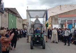 Llegada de la Virgen de la Luz, el pasado año 2022, a la Guardería, antes de ir a la Residencia de Mayores.