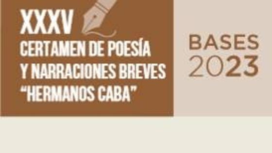 Publicadas las bases del Certamen de Poesía y Narraciones Breves 'Hermanos Caba'