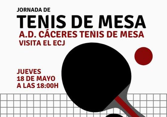 Monitores de la AD Cáceres Tenis de Mesa visitan el ECJ